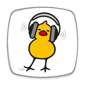 SoundChick - Viereckiger Kühlschrankmagnet - Weiß - Vorne