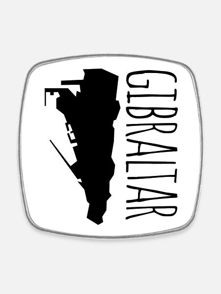 Gibraltar - Magnet carré - blanc