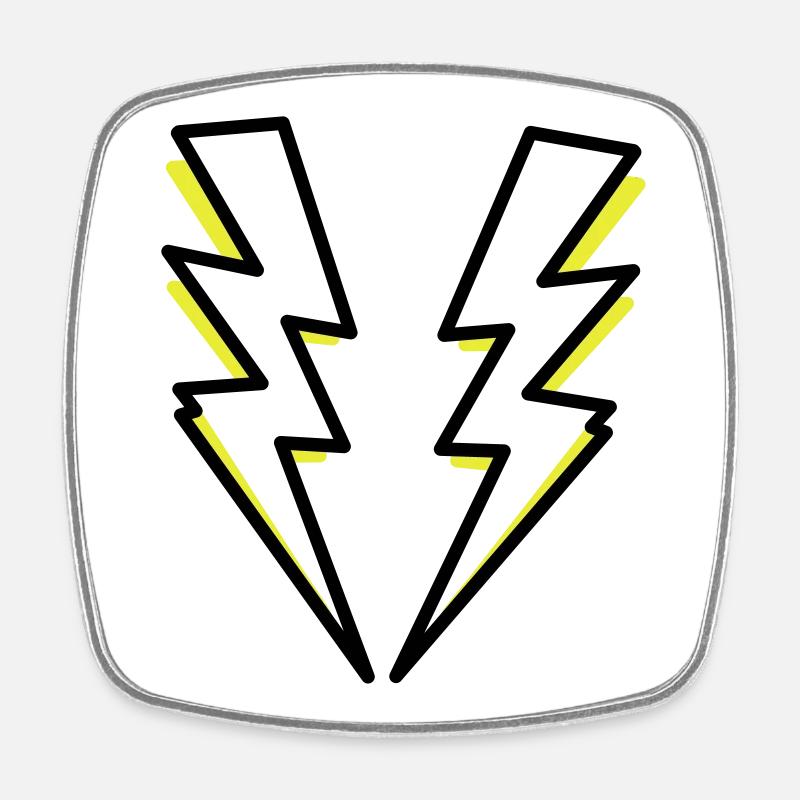 Blitze,Blitz,Blitzer, - Viereckiger Kühlschrankmagnet - Weiß