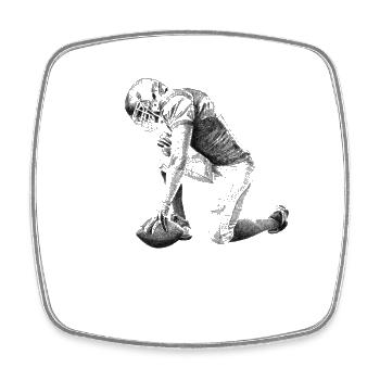 American football - Square fridge magnet - white - Front