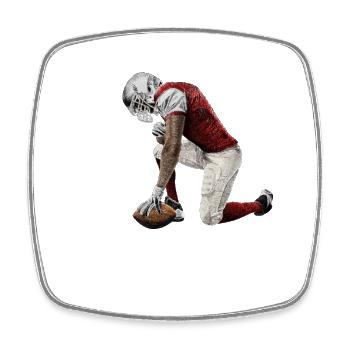 American football - Square fridge magnet - white - Front