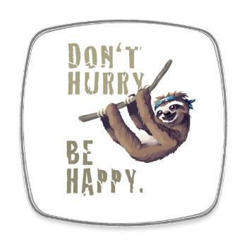 Faultier chillen sleep Slow happy Humor fun Nerd - Viereckiger Kühlschrankmagnet - Weiß - Vorne