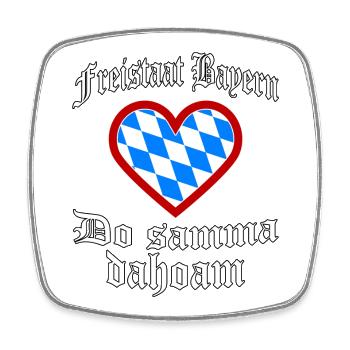 Do samma dahoam - Viereckiger Kühlschrankmagnet - Weiß - Vorne