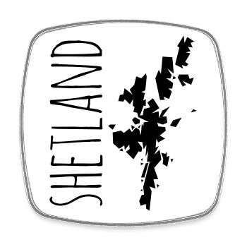 Shetland Islands - Square fridge magnet - white - Front