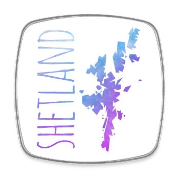 Shetland Islands - Square fridge magnet - white - Front