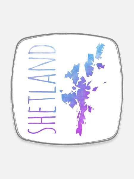Shetland Islands - Viereckiger Kühlschrankmagnet - Weiß