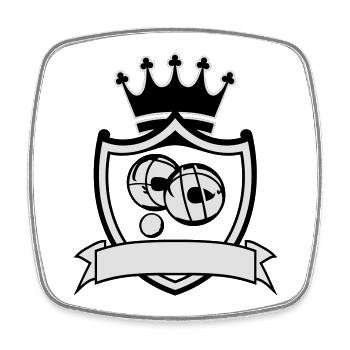 Blason petanque - Viereckiger Kühlschrankmagnet - Weiß - Vorne