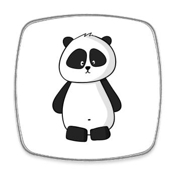 Panda - Viereckiger Kühlschrankmagnet - Weiß - Vorne