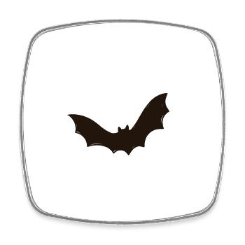 Fledermaus, Halloween, Robin, Grusel - Viereckiger Kühlschrankmagnet - Weiß - Vorne
