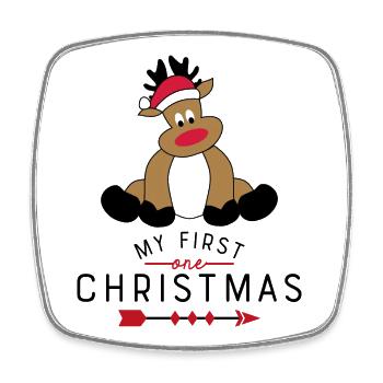 Weihnachten - Viereckiger Kühlschrankmagnet - Weiß - Vorne