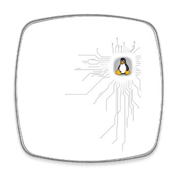 platine Pinguin Core Herz Computer pc Nerd program - Viereckiger Kühlschrankmagnet - Weiß - Vorne