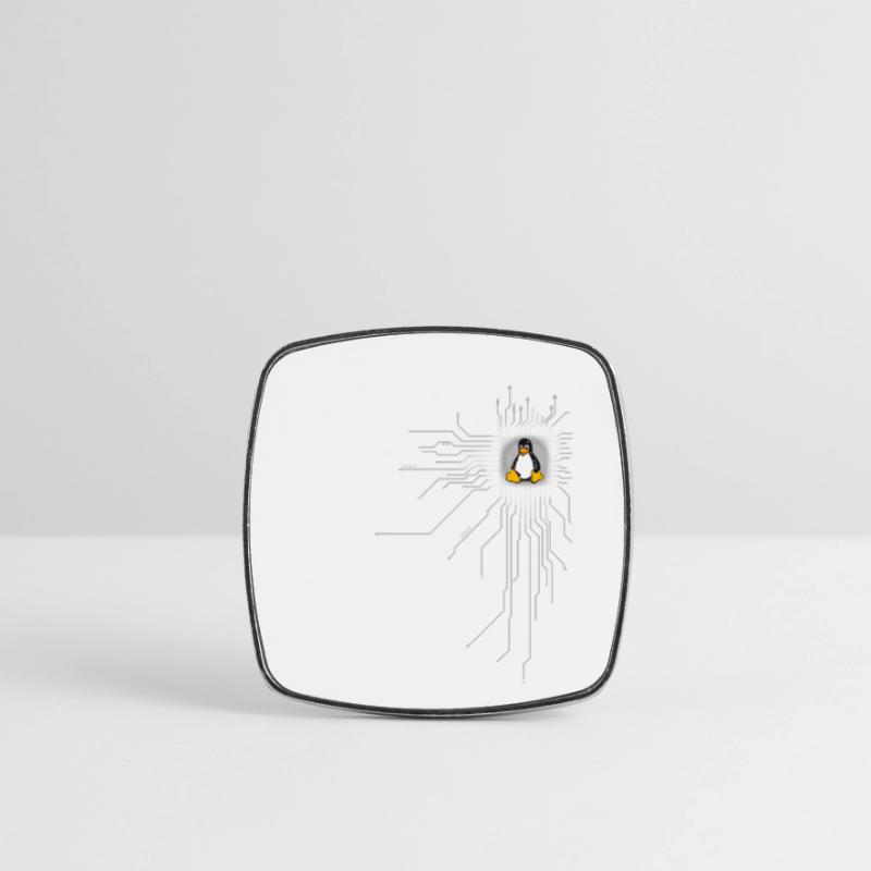 board Penguin Core Heart Computer pc Nerd program Square fridge magnet