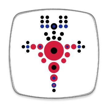 Wikinger Schild Nr.1 - Viereckiger Kühlschrankmagnet - Weiß - Vorne