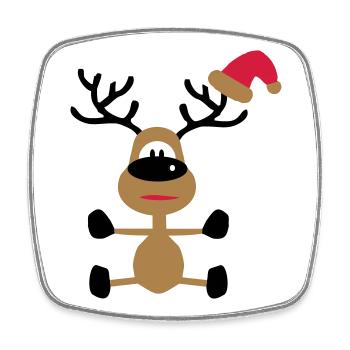 Christmas - Square fridge magnet - white - Front