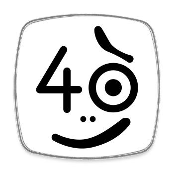40 Jahre - so what? - Viereckiger Kühlschrankmagnet - Weiß - Vorne