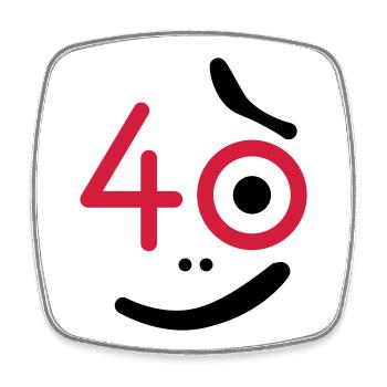 40 Jahre - so what? - Viereckiger Kühlschrankmagnet - Weiß - Vorne