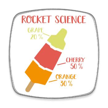 2541614 128139169 rocket science - Viereckiger Kühlschrankmagnet - Weiß - Vorne