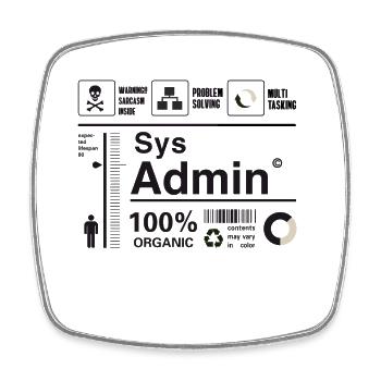Sys Admin Problem Computer Nerd pc Platine cpu ner - Viereckiger Kühlschrankmagnet - Weiß - Vorne
