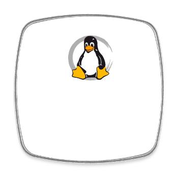 Pc computer Pinguin nerd geek Programmierer Admin - Viereckiger Kühlschrankmagnet - Weiß - Vorne