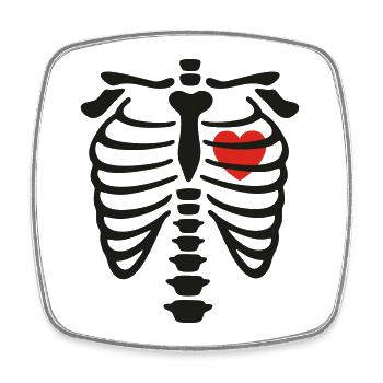 xray_heart_vector - Magnet carré - blanc - Devant