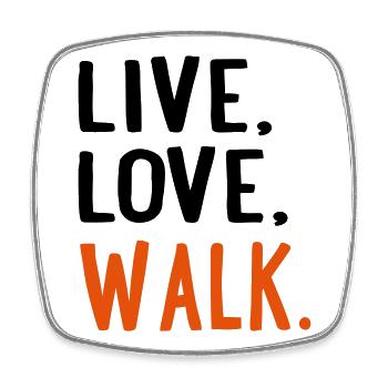 6254398 115202571 walk - Viereckiger Kühlschrankmagnet - Weiß - Vorne