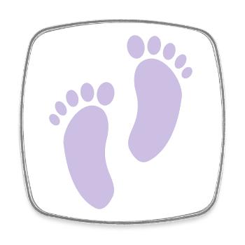 2541614 15465747 foot - Square fridge magnet - white - Front