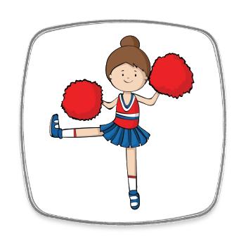 cheerleaders 6 - Magnet carré - blanc - Devant