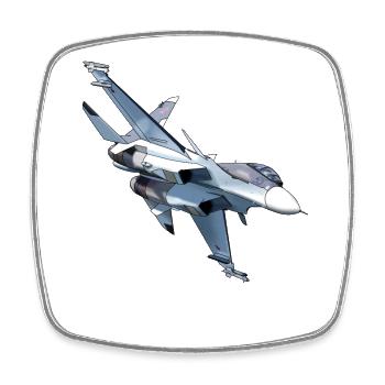 Su-30SM - Magnet carré - blanc - Devant