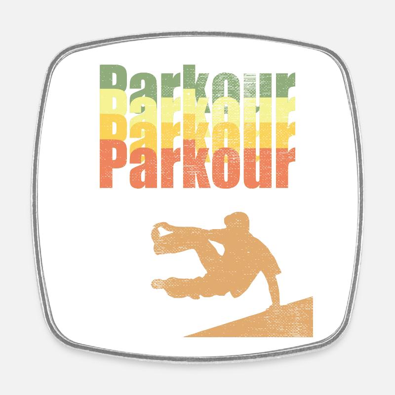 Parkour - Magnet carré - blanc