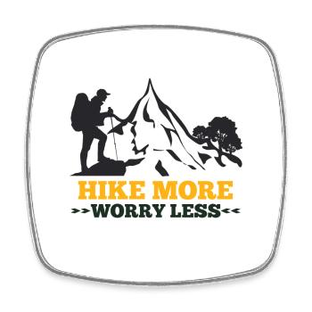 wandern, Wanderung, Freizeitspaß, Hobby, Berg - Viereckiger Kühlschrankmagnet - Weiß - Vorne