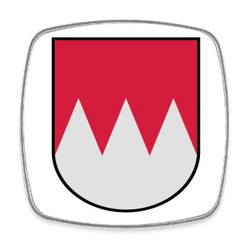 Franken Wappen - Viereckiger Kühlschrankmagnet - Weiß - Vorne