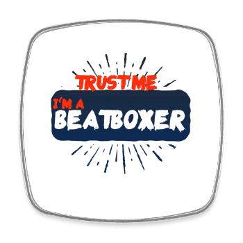 Beatbox Beatboxer Beat Schlag Vocal Rhythmus Herz - Viereckiger Kühlschrankmagnet - Weiß - Vorne