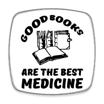 Livres Médecine Lecture Lecteur Cadeau Dire - Magnet carré - blanc - Devant