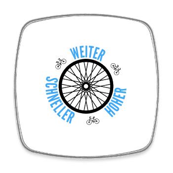Mountainbike, Biking, Bike, Fahrrad, Fahrradsport - Viereckiger Kühlschrankmagnet - Weiß - Vorne