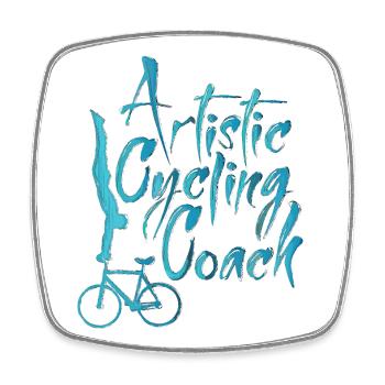 Artistic Cycling, Artistic Cycling, Indoor Cycling, Coach - Square fridge magnet - white - Front