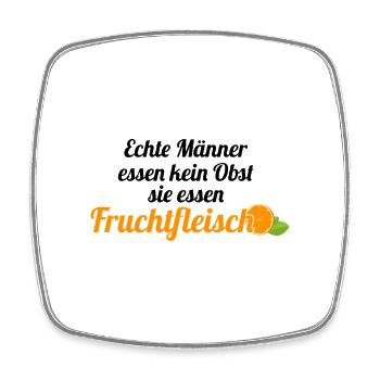 Obst Früchte Geschenkidee Früchte Funsprüche Obst - Viereckiger Kühlschrankmagnet - Weiß - Vorne