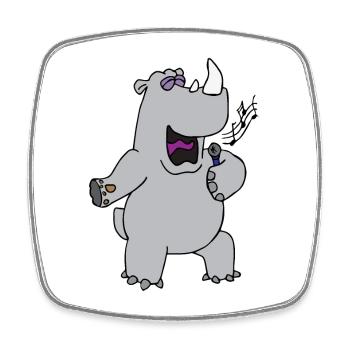 drôles animaux plantes fruits légumes motifs enfants - Magnet carré - blanc - Devant