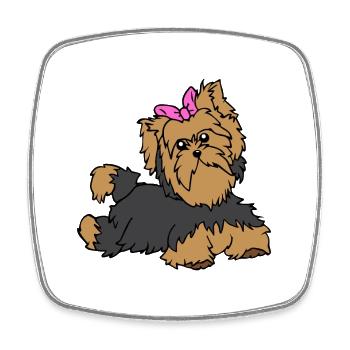 funny animals plants fruit vegetables children's motifs - Square fridge magnet - white - Front