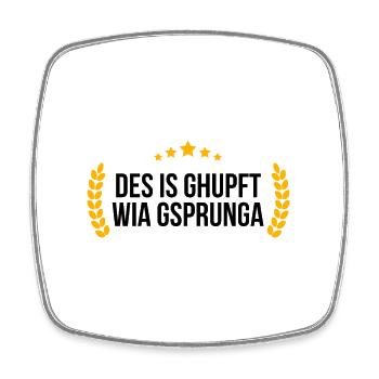 Wiesn Tracht Volksfest saufen Maß Bier - Viereckiger Kühlschrankmagnet - Weiß - Vorne
