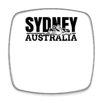 Sydney Australia - Viereckiger Kühlschrankmagnet - Weiß - Vorne