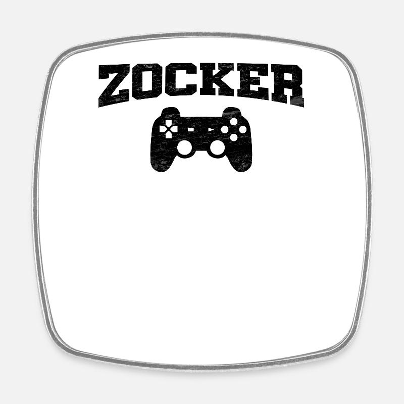 gambler - Square fridge magnet - white