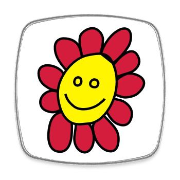 Ich bin eine Blume - Viereckiger Kühlschrankmagnet - Weiß - Vorne