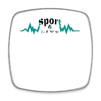 sport - Square fridge magnet - white - Front