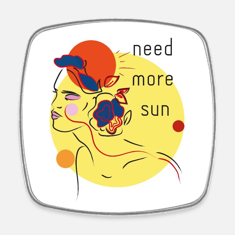 summersun - Square fridge magnet - white