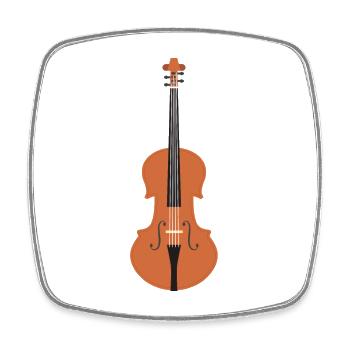 Violin playing musical instrument String instrument - Square fridge magnet - white - Front