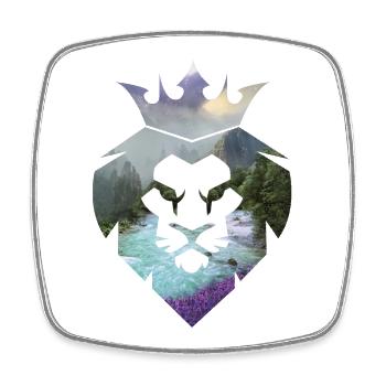 lion - Square fridge magnet - white - Front