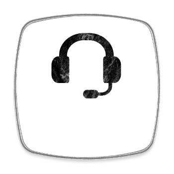 Headset / Kopfhörer / DJ / Gamer - Viereckiger Kühlschrankmagnet - Weiß - Vorne