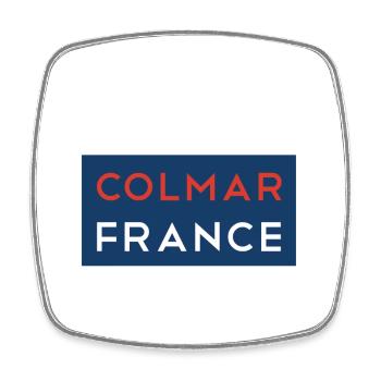 Colmar Elsass Shirt Alsace France - Viereckiger Kühlschrankmagnet - Weiß - Vorne