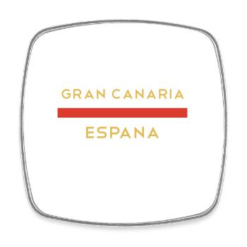 T-shirt Gran Canaria Espagne - Magnet carré - blanc - Devant
