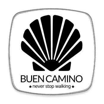 Buen Camino Santiago de Compostella - Viereckiger Kühlschrankmagnet - Weiß - Vorne